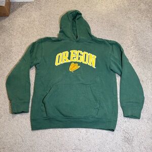 Vintage Men’s M Distressed‎ University Of Oregon Spellout Hoodie Sweatshirt NCAA